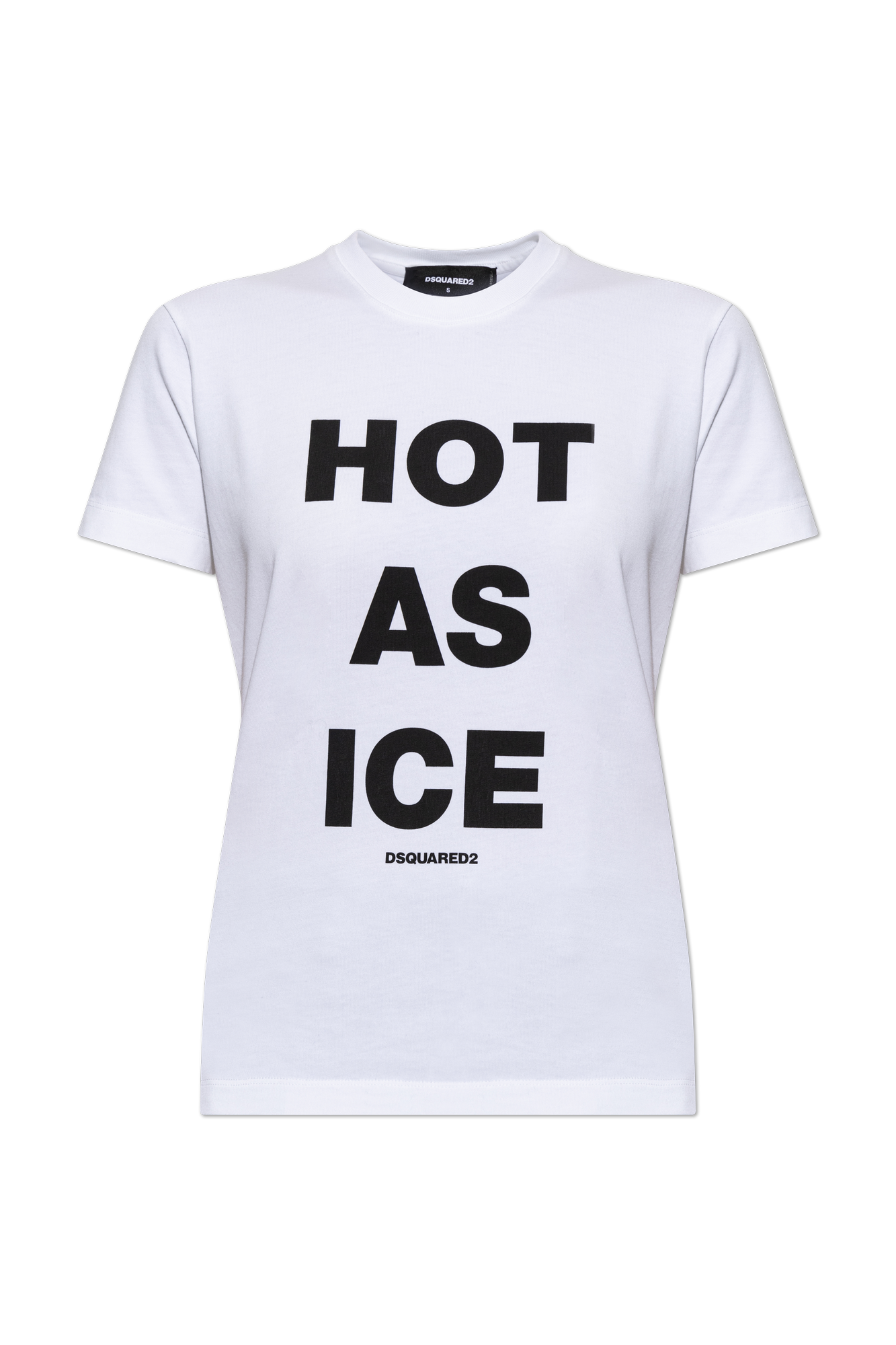 Dsquared2 White Cotton T-Shirt with Front Print | Women's | Vitkac
